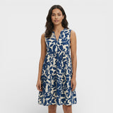 Vestido Estampado Escote Pico Mujer