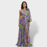 Vestido Asimétrico Floral Elegante Mujer
