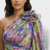 Vestido Asimétrico Floral Elegante Mujer