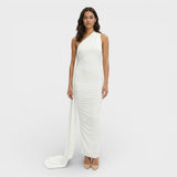 Vestido Maxi Asimétrico Espalda Descubierta