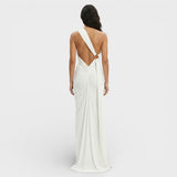 Vestido Maxi Asimétrico Espalda Descubierta