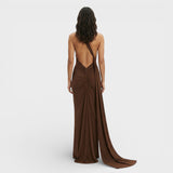 Vestido Maxi Asimétrico Espalda Descubierta