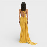 Vestido Maxi Asimétrico Espalda Descubierta