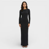 Vestido Maxi Espalda Abierta Elegante