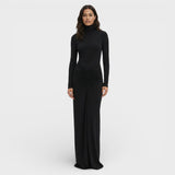 Vestido Largo Fruncido Elegante Mujer