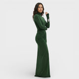 Vestido Largo Fruncido Elegante Mujer