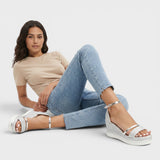 Sandalias Plataforma Monocromáticas Mujer