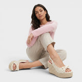 Sandalias Cuña Retro Mujer