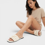 Sandalias Plisadas Mujer Slip-On