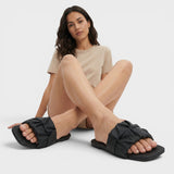Sandalias Plisadas Mujer Slip-On